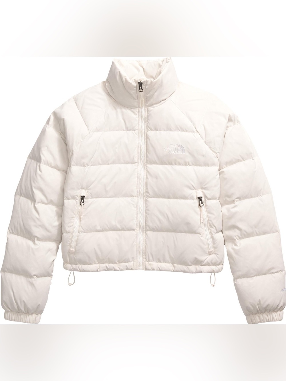 The North Face Women's White Cropped Puffer Jacket size XXL